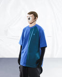 S24  / C-04-T   Dual Stitching Oversized T-shirt  (Aegean Blue)