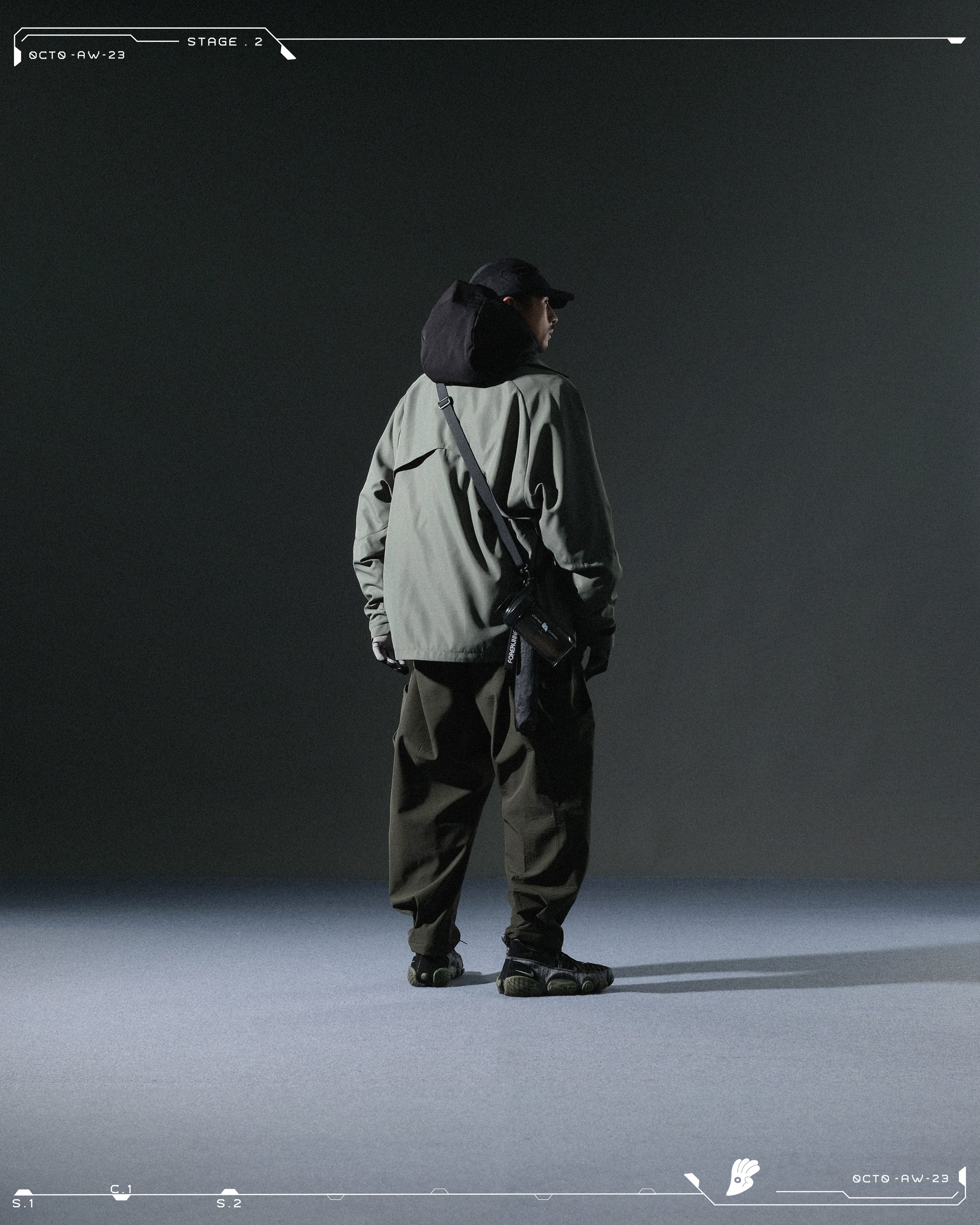 AW23 / 05 —  P23-131  Dexterous Orb Pants  (Army Green)