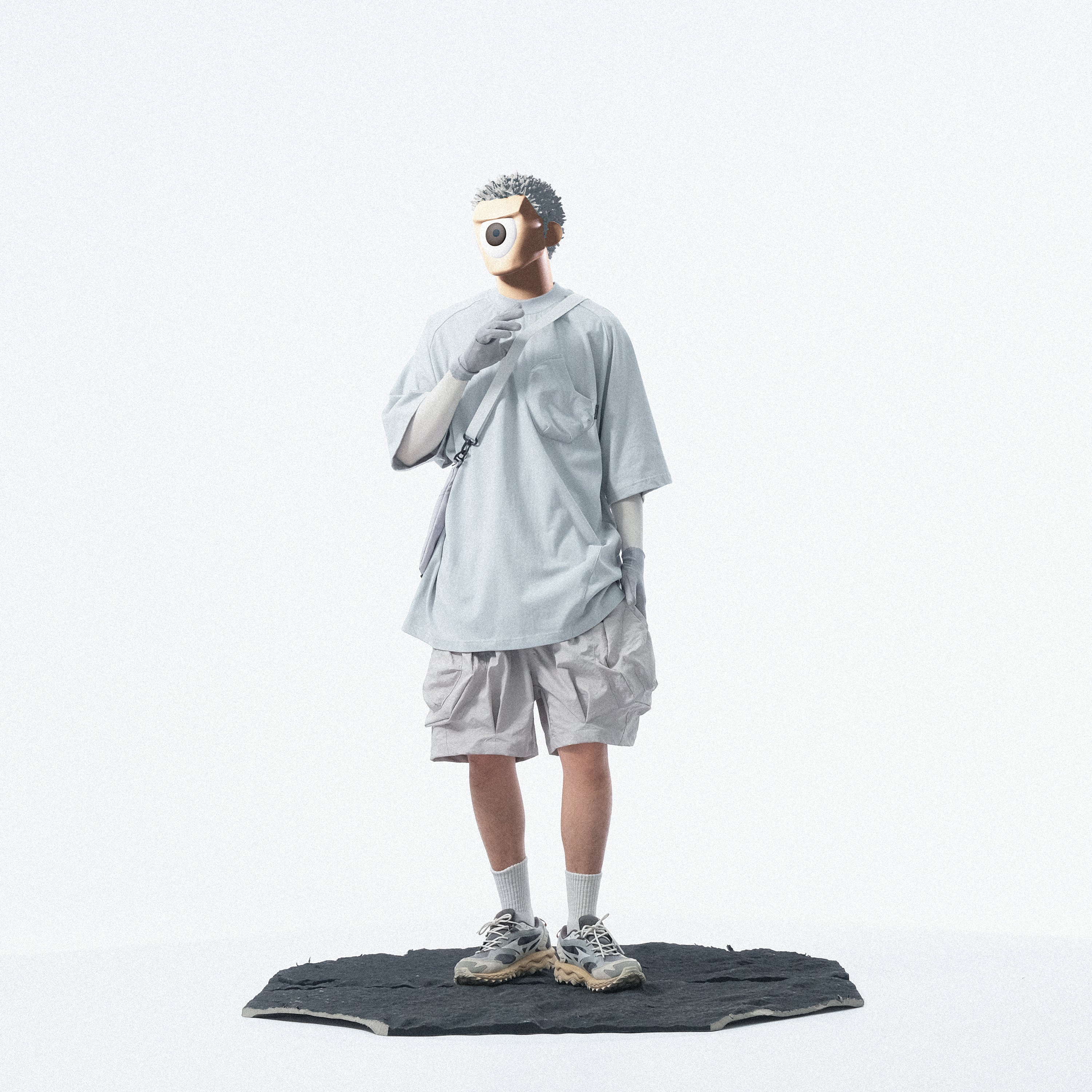 Capsule 02 / CST-116 Drill Pocket T-shirt   (Light Grey)