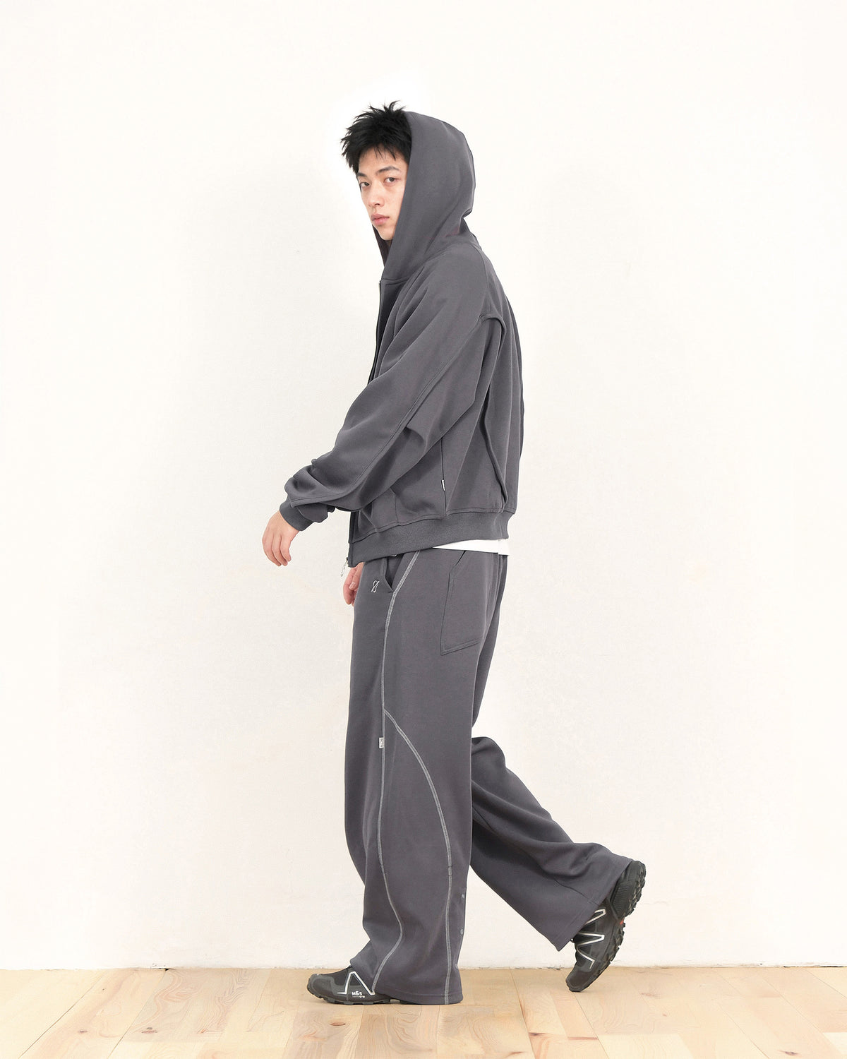 A26-PR-Z / Arc Seam Zip Hoodie (D-Grey)