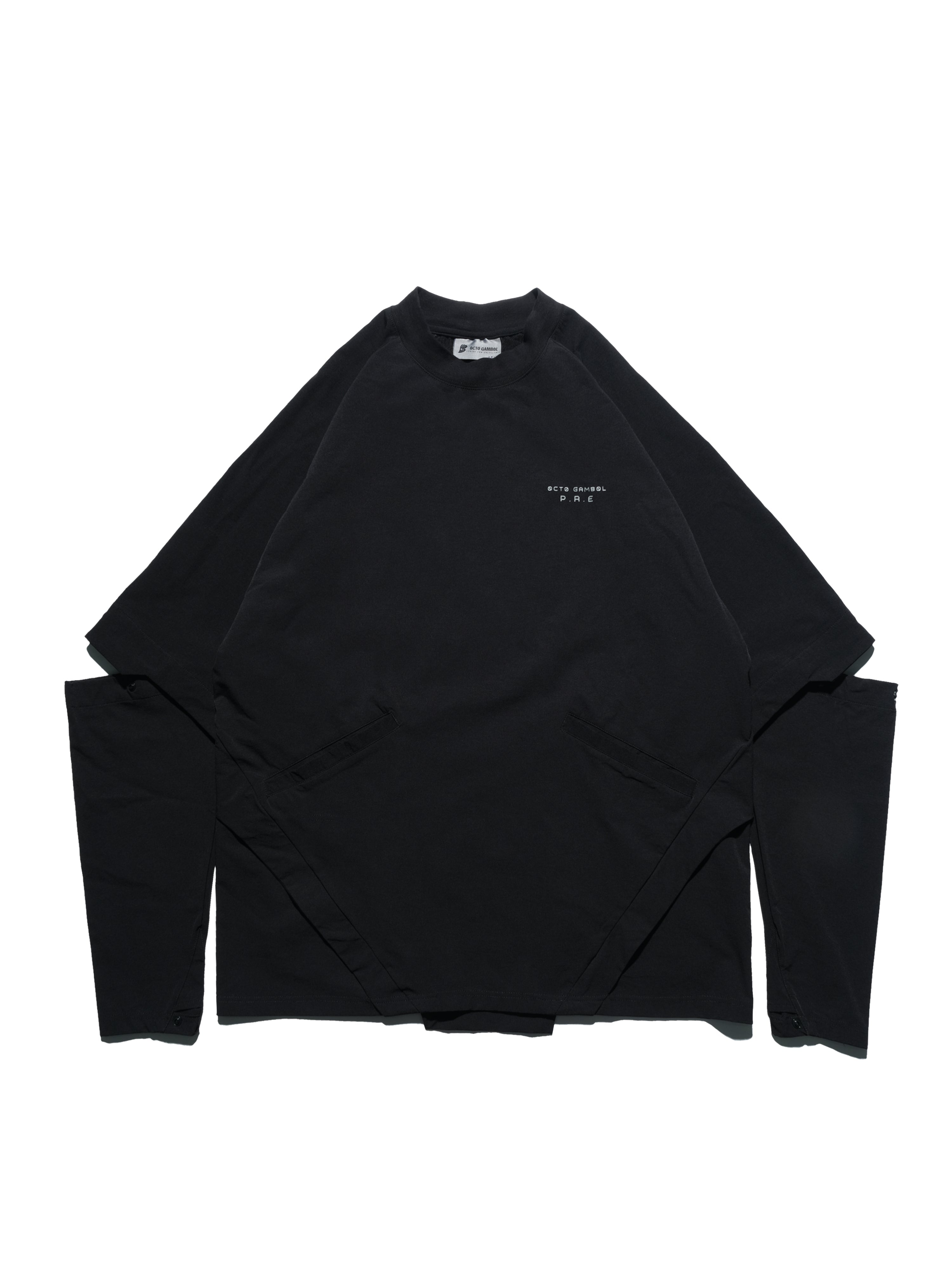 PRE - SEASON  — PT23-011 Detachable Sleeves T-shirt  (Black)