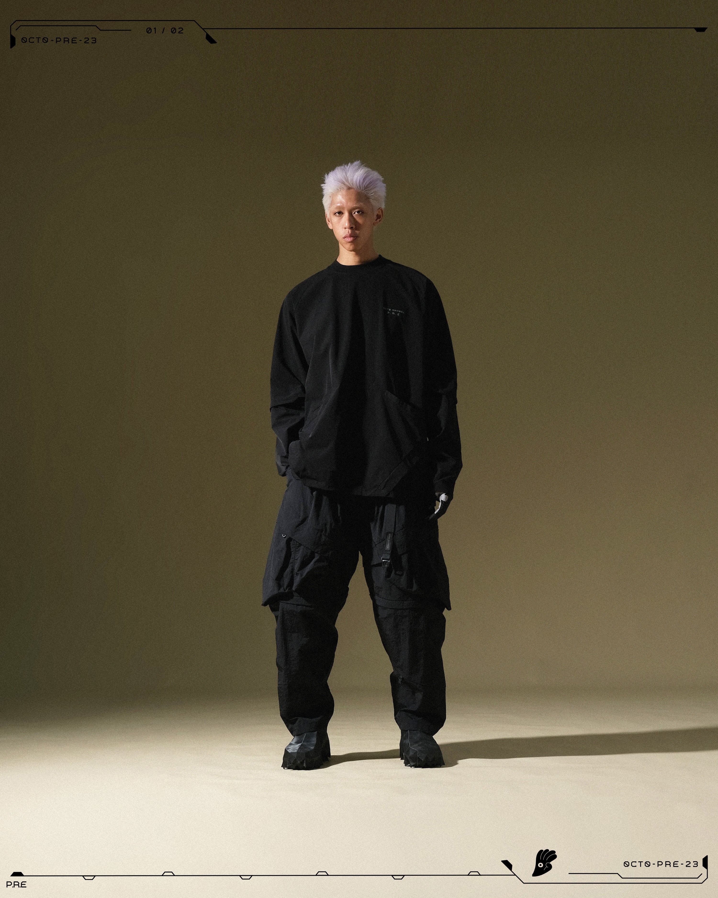 PRE - SEASON  —  PP23-021 Detachable Orb Pants  (Black)