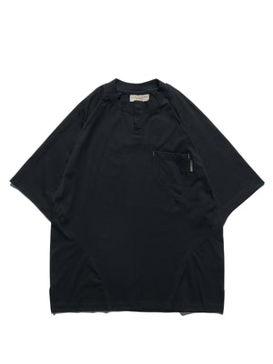 S24  / C-02-T2   ROAM Henry Collar T-shirt  (Black)