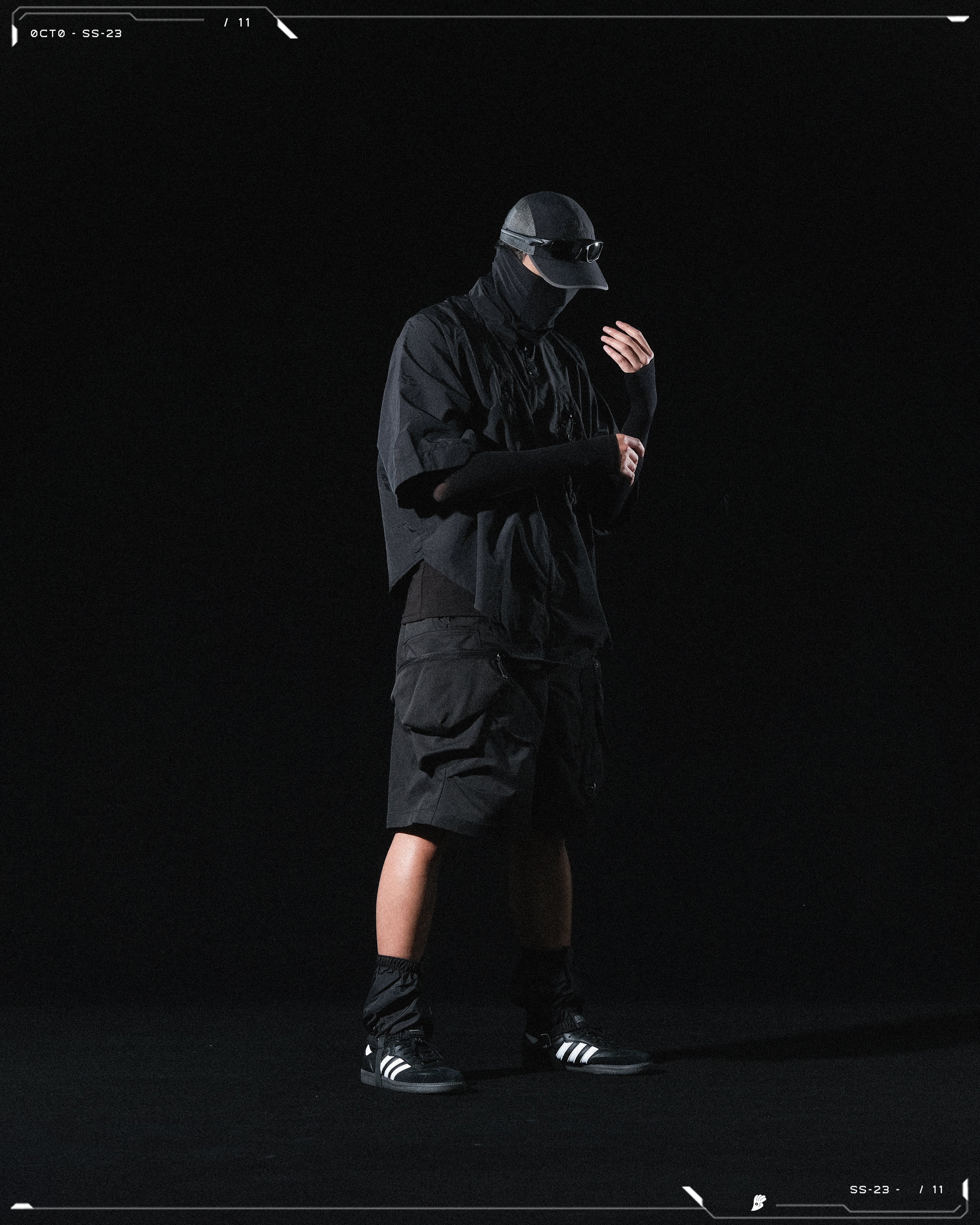 SS23 / 11 —  S23-068 Hollow Pocket Shorts (Black)