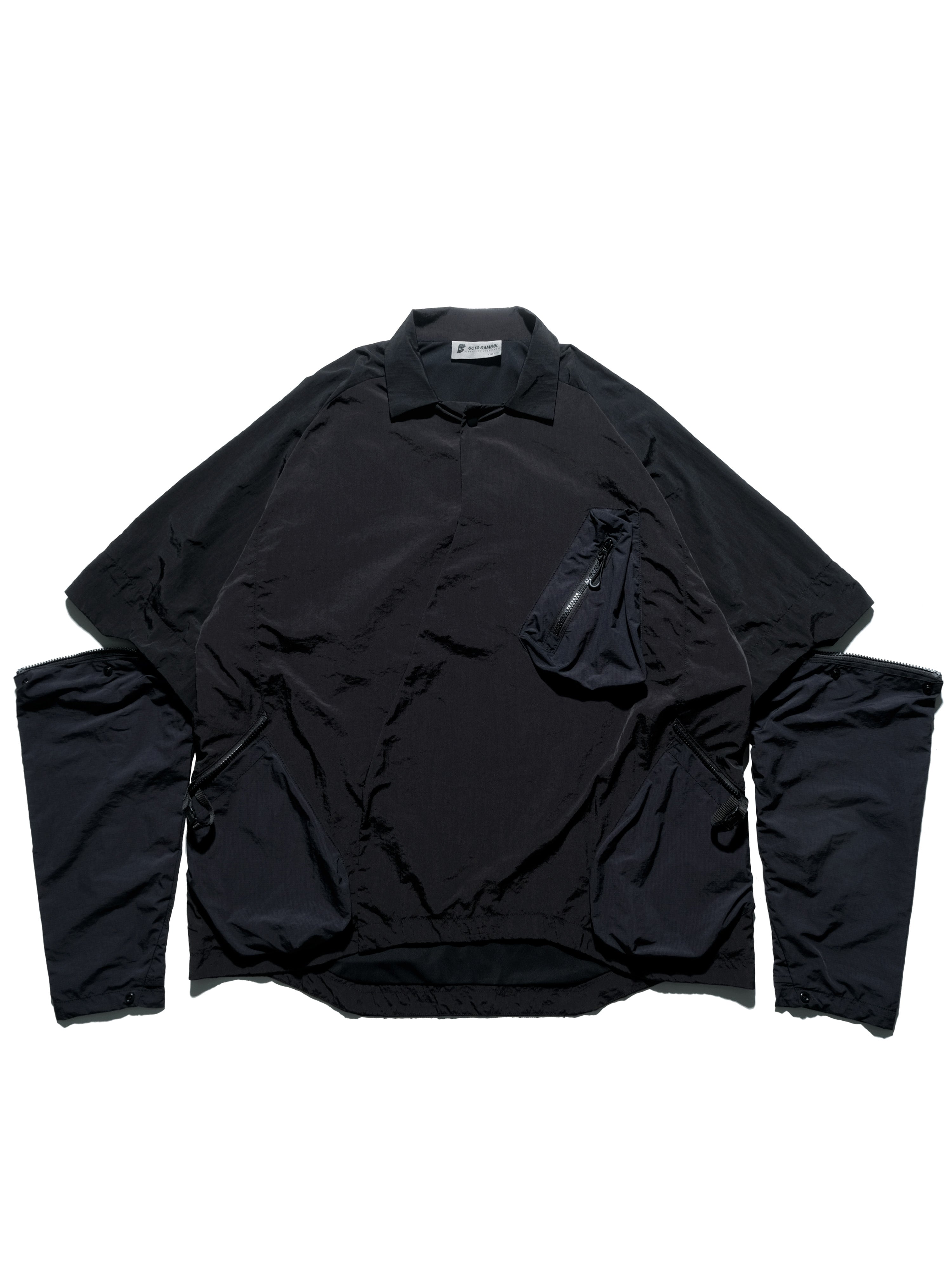 PRE - SEASON  — PT23-012 Detachable Dual Form Shirt (Black)