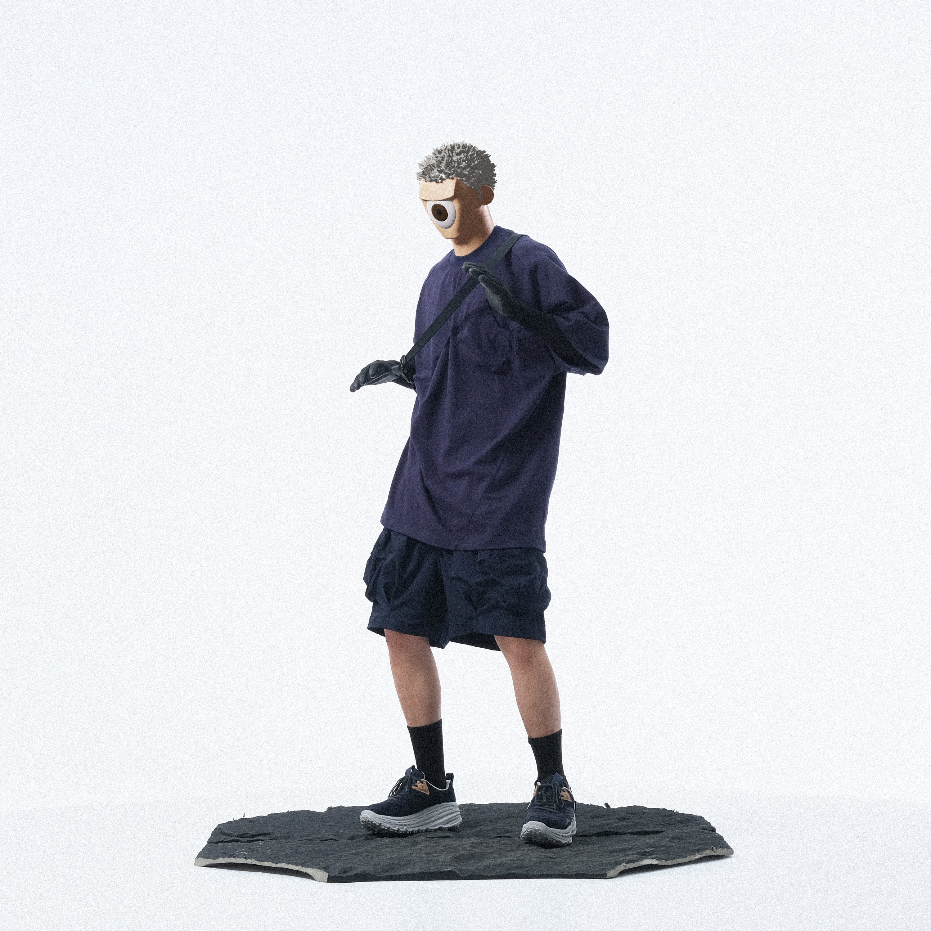 Capsule 02 / CSS-107 Drill Orb Shorts (Navy)