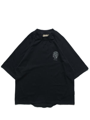 S24  / C-02-T1   ROAM Logo Oversized T-shirt  (Black)