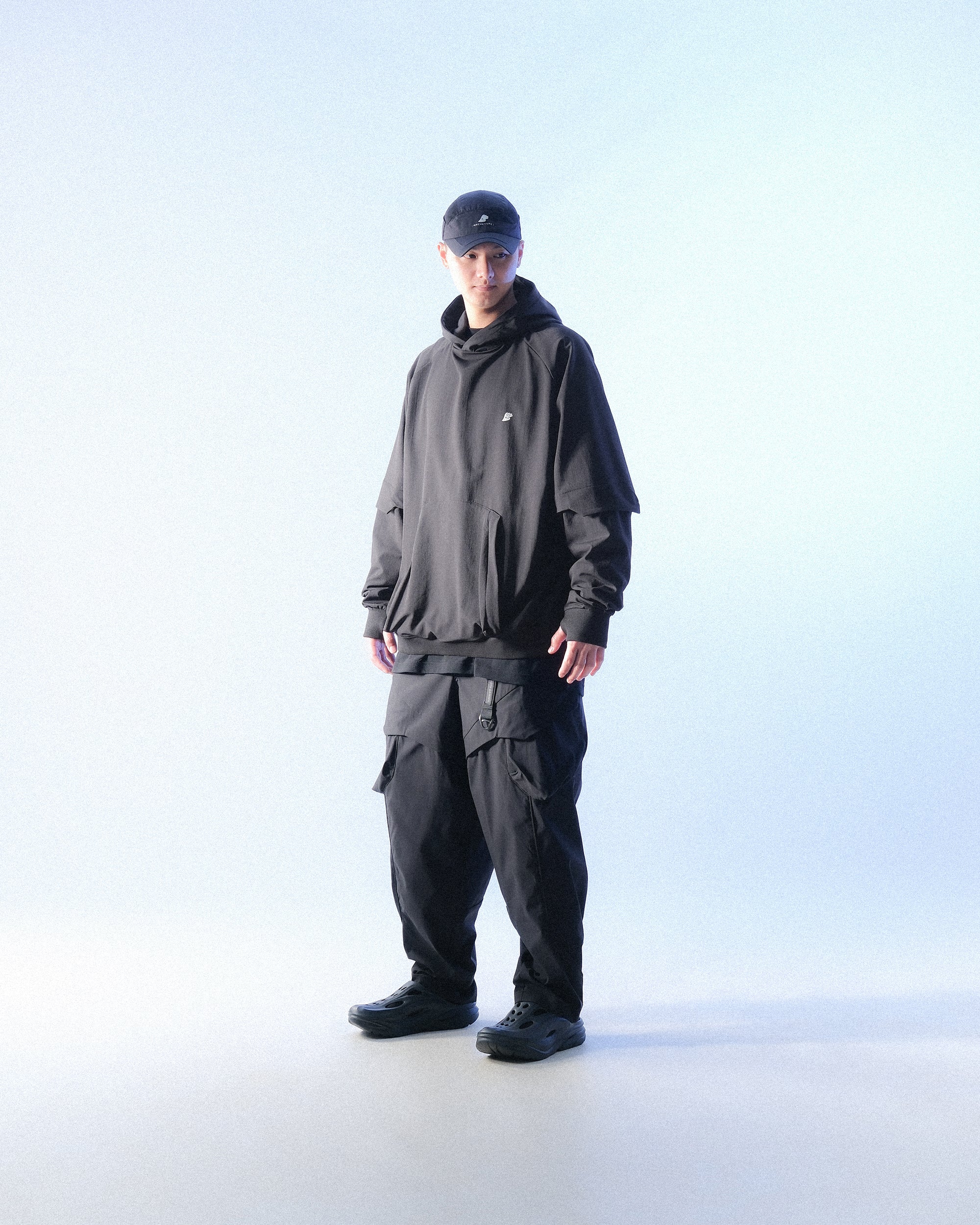 S1 A24-H-01 PixelPulse Visor Hoodies (Black)