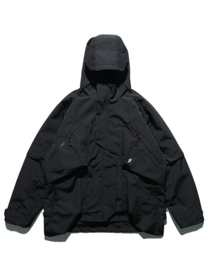 AW23 / 08 —J23-028  Radial Visor Windbreaker (Black)