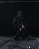 AW23 / 02 —  P23-130 Trapezoidal V-Shape Visor Arc Wide Pants  (Black)