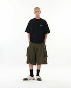 S26-SD2-S / Residual Curve Shorts (B-Olive)