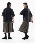 S26-SD1-S / Structured Wide Shorts (Brown)