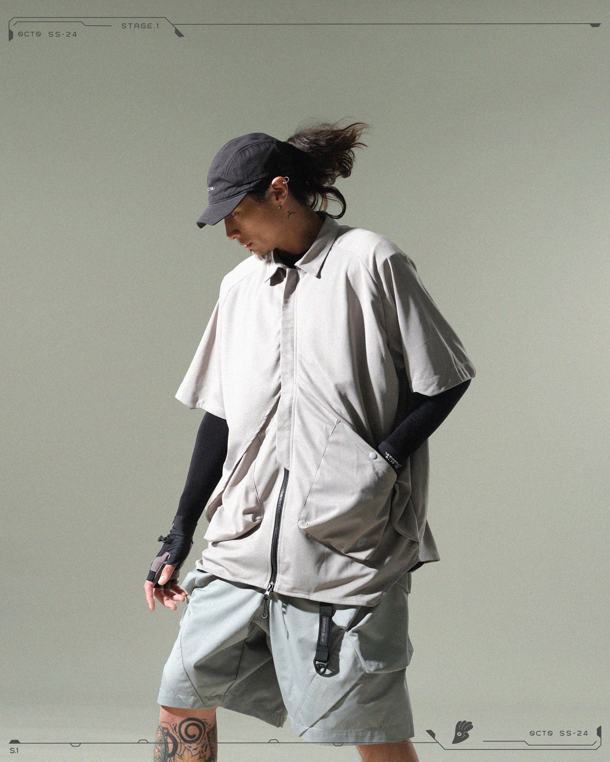 S24  / 01 —  ST-01  Radial Suspension Shirt  (Steel Grey)