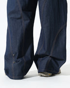S26-SD3-P / Race Line Denim Pants (Navy)