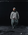 AW23 / 02 —  P23-130 Trapezoidal V-Shape Visor Arc Wide Pants  (Slate Grey)