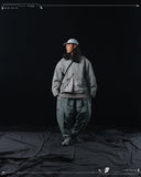 AW23 / 02 —  P23-130 Trapezoidal V-Shape Visor Arc Wide Pants  (Slate Grey)