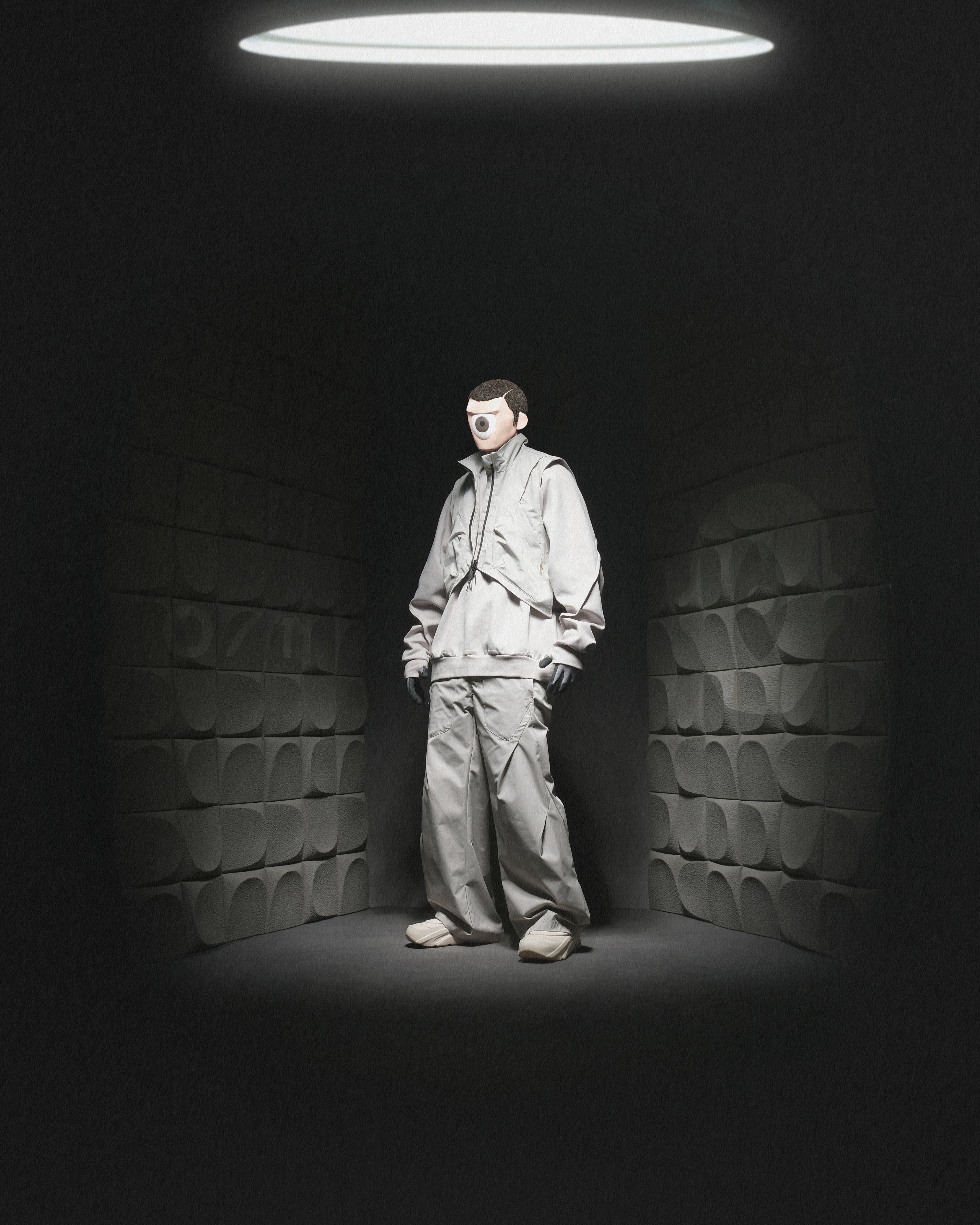 A24-CS-01-O    Futuristic Vest (Bright Grey)