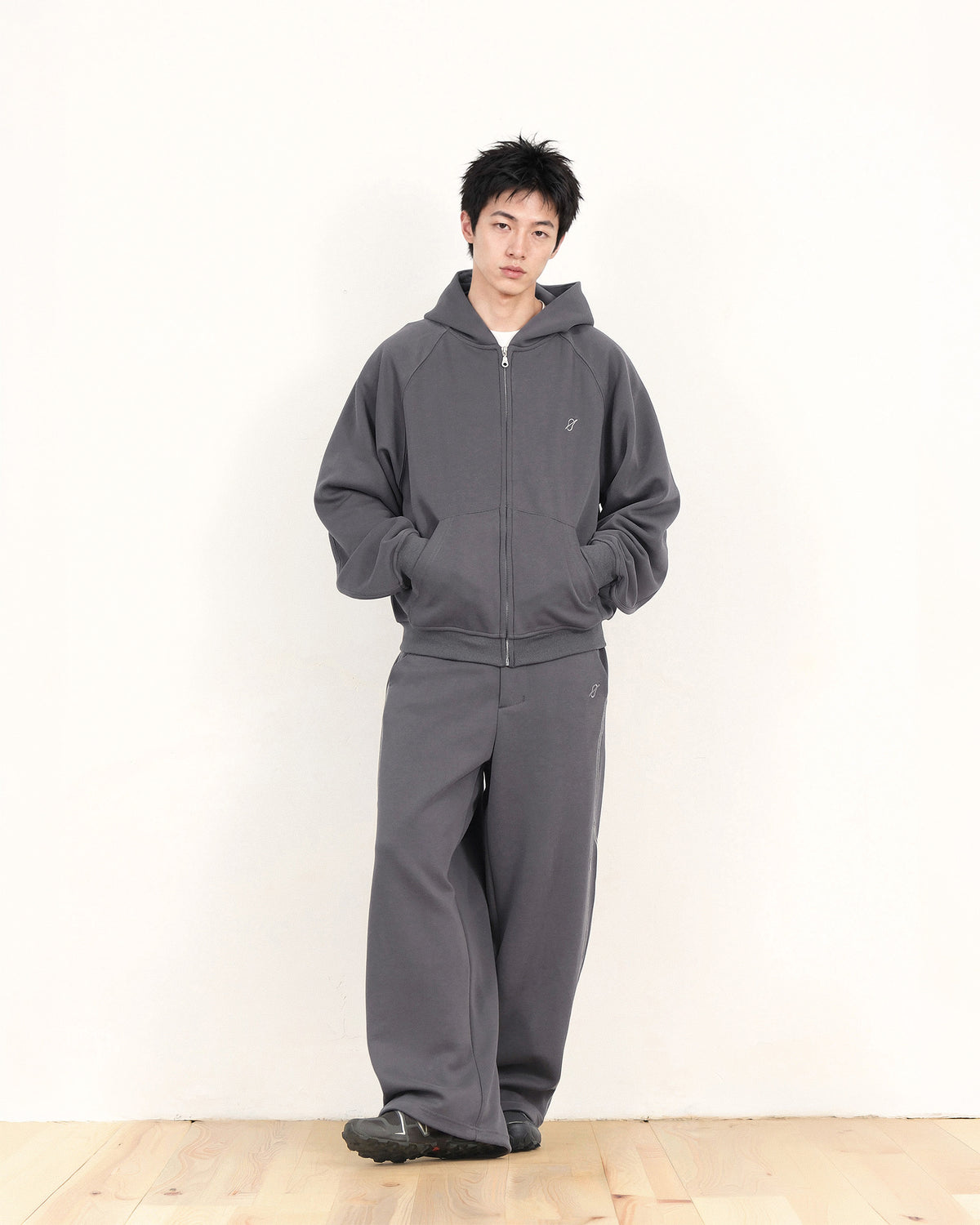 A26-PR-Z / Arc Seam Zip Hoodie (D-Grey)