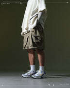 SS23 / 10 —  S23-069 Zip and Breathable Shorts (Khaki)