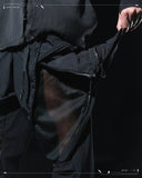 SS23 / 12 —  P23-129 Rollable Pocket Pants  (Black)