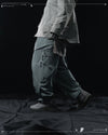 AW23 / 02 —  P23-130 Trapezoidal V-Shape Visor Arc Wide Pants  (Slate Grey)