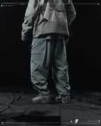 AW23 / 02 —  P23-130 Trapezoidal V-Shape Visor Arc Wide Pants  (Slate Grey)