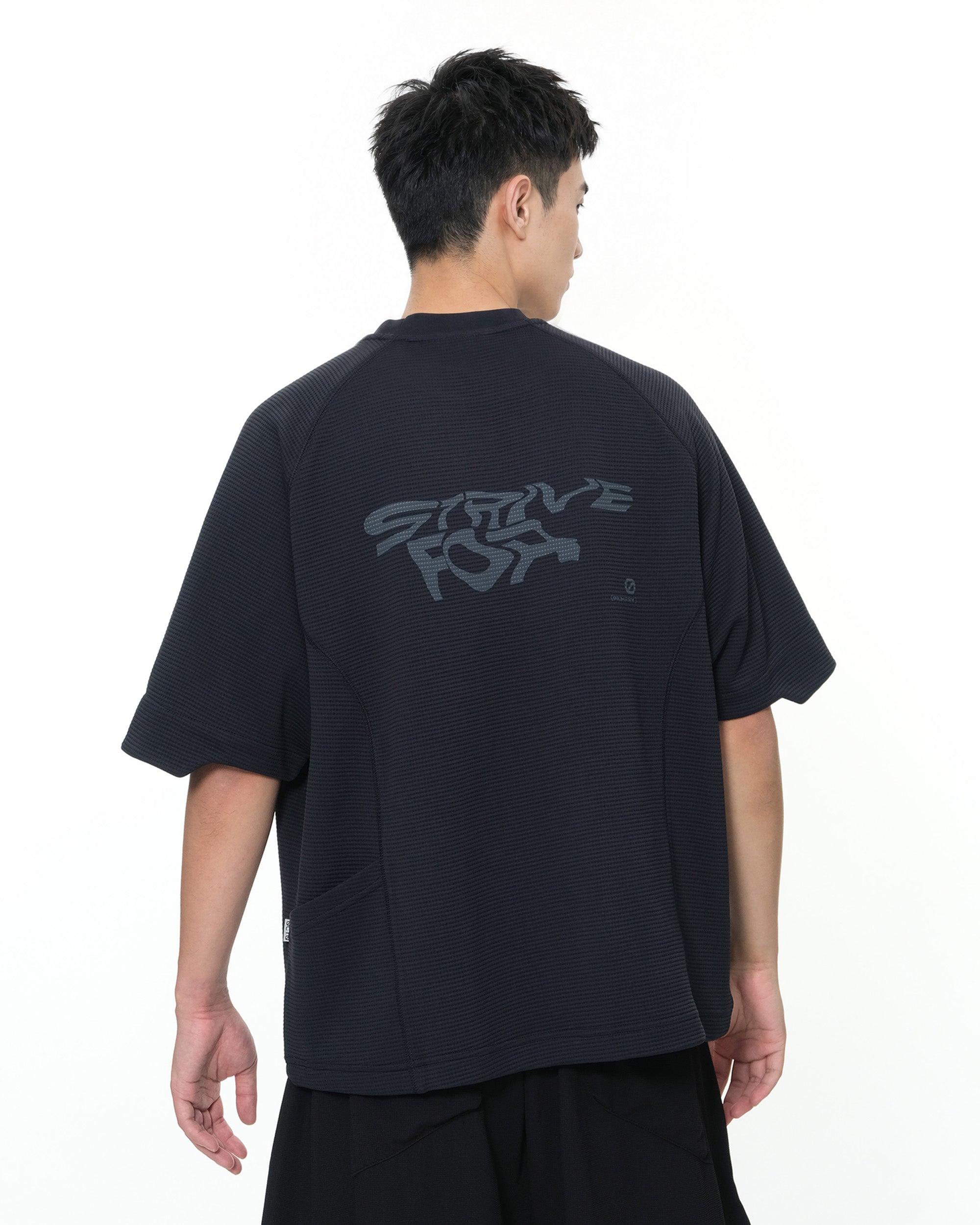S26-PR-T3 / Light Grid Waffle T-shirt (Dark-Navy)