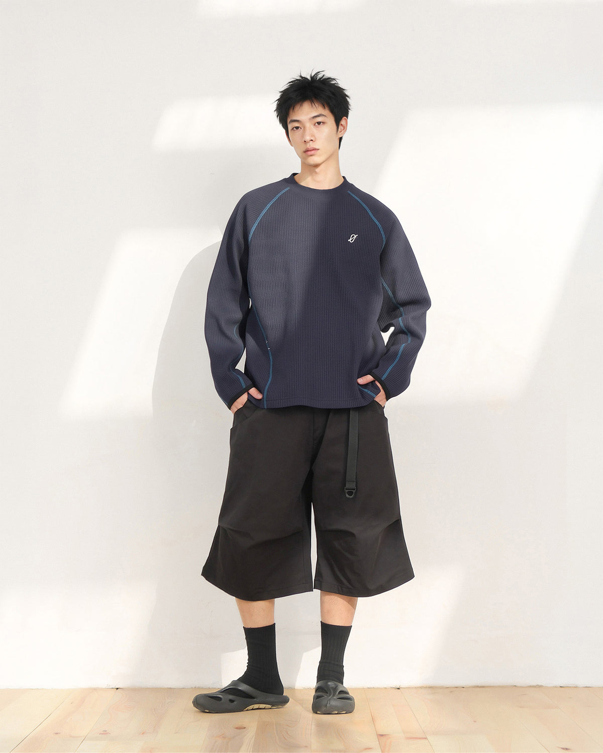 A26-PR-T /Waffle Arc L-Tee (Blue)
