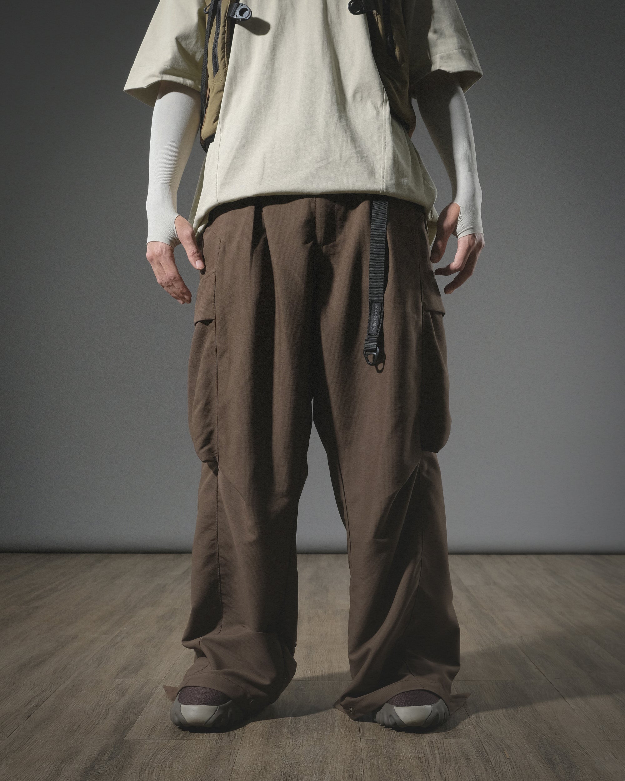 S24 / 17 — P -03  Vertical Sukkiri Pants (Brown)