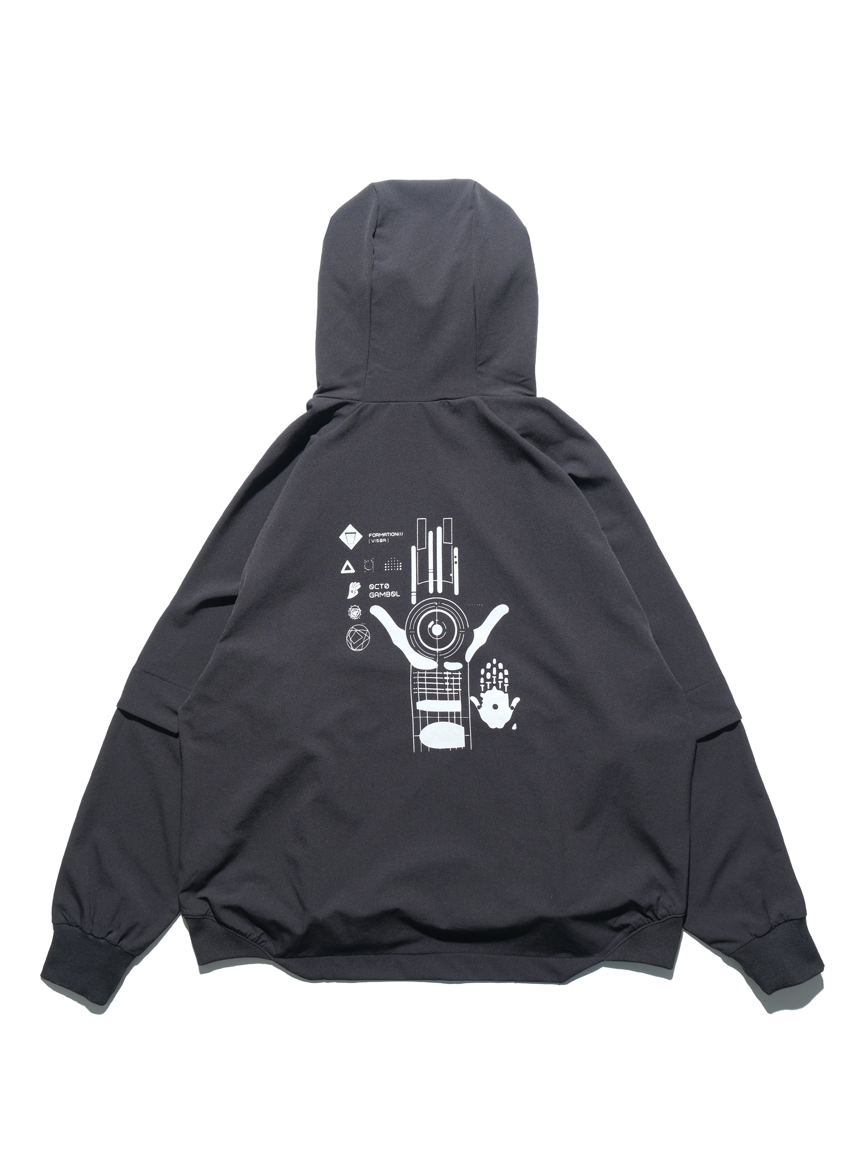 S1 A24-H-01 PixelPulse Visor Hoodies (Black)