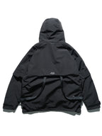AW23 / 08 —J23-028  Radial Visor Windbreaker (Black)