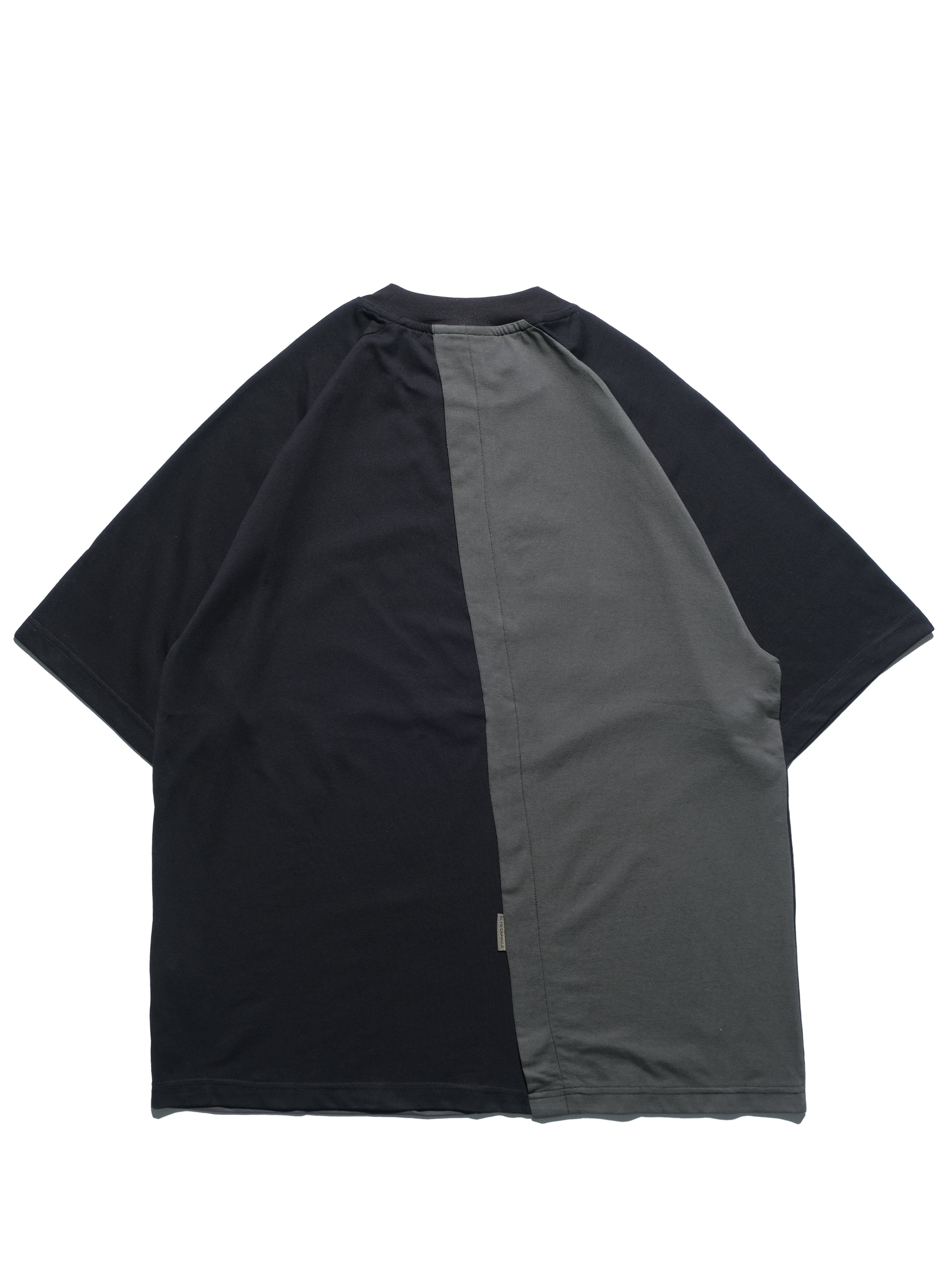 S24  / C-04-T   Dual Stitching Oversized T-shirt  (Black)