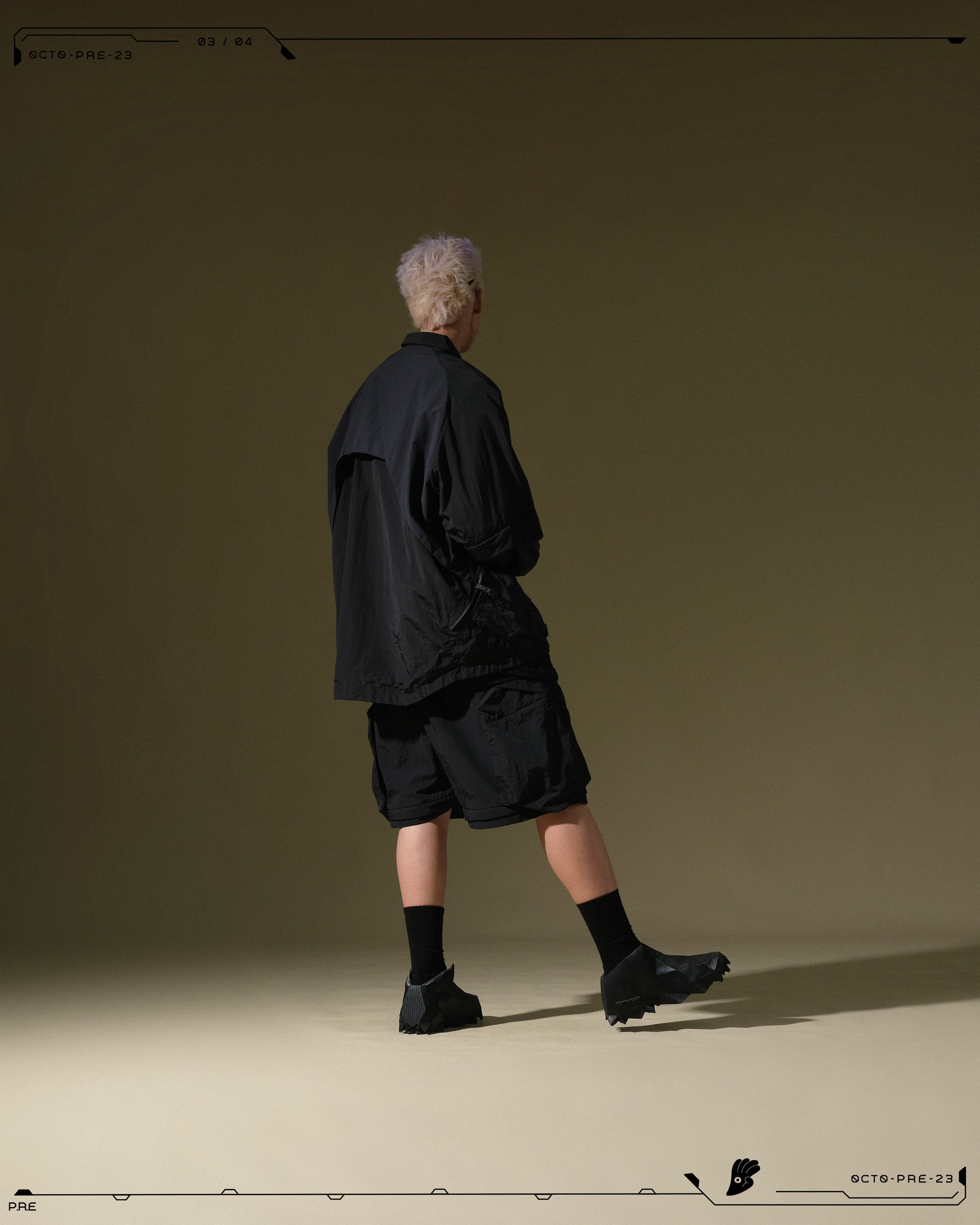 PRE - SEASON  — PT23-012 Detachable Dual Form Shirt (Black)