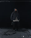 AW23 / 02 —  P23-130 Trapezoidal V-Shape Visor Arc Wide Pants  (Black)