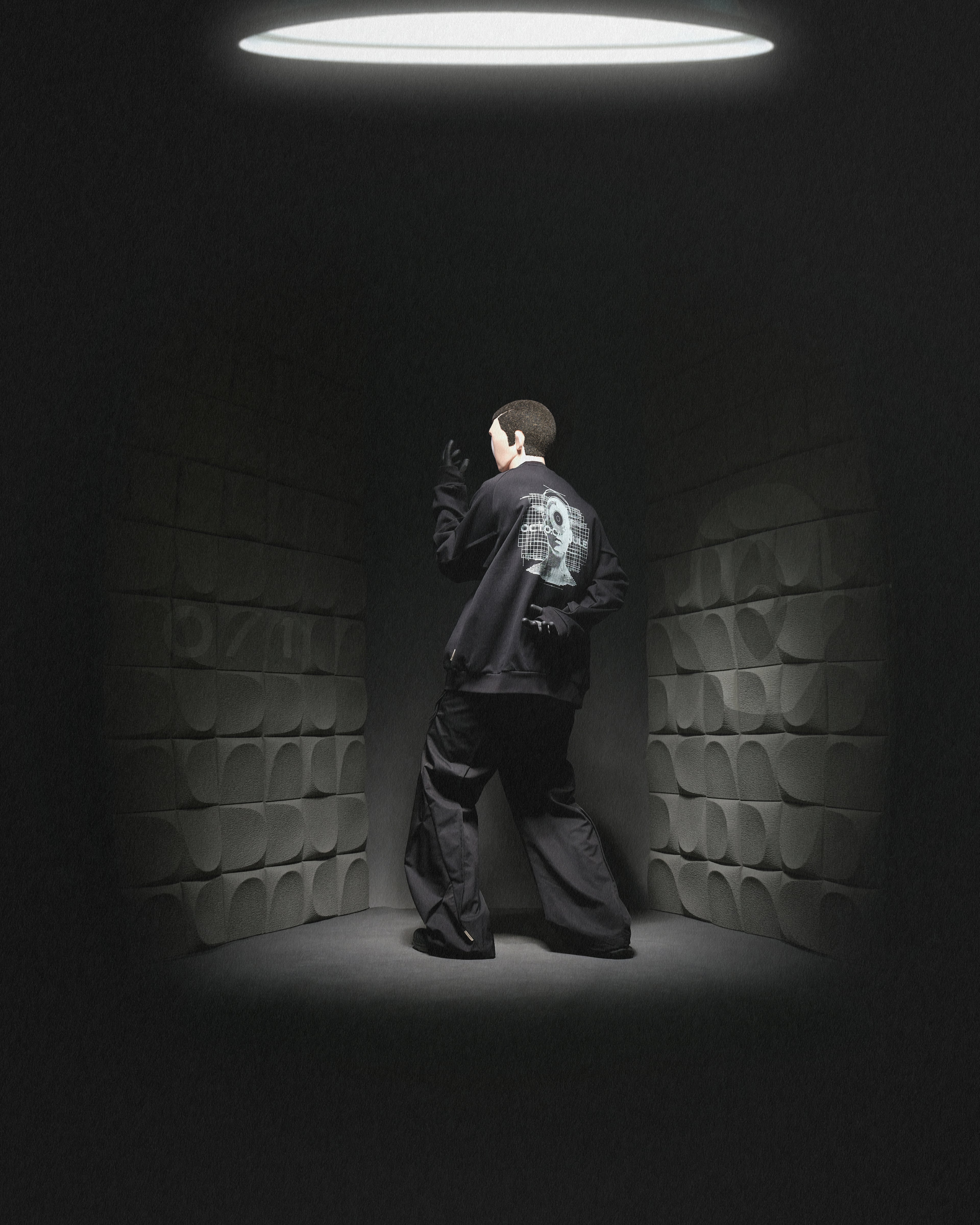 A24-CS-01-H    Futuristic Sweater (Black)