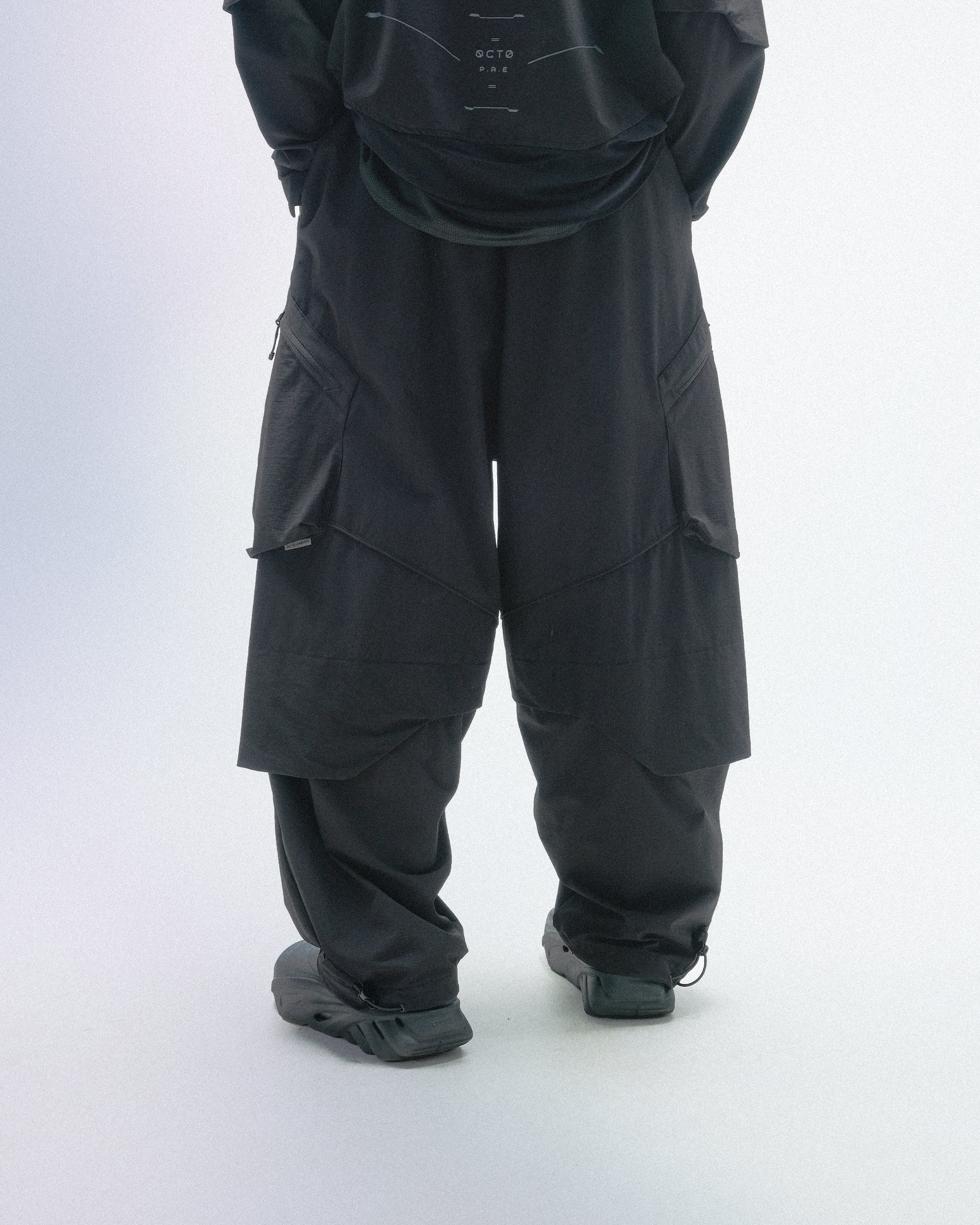 PRE-A24-PS-P1  Linear Vertical Sukkiri Pants(Black)