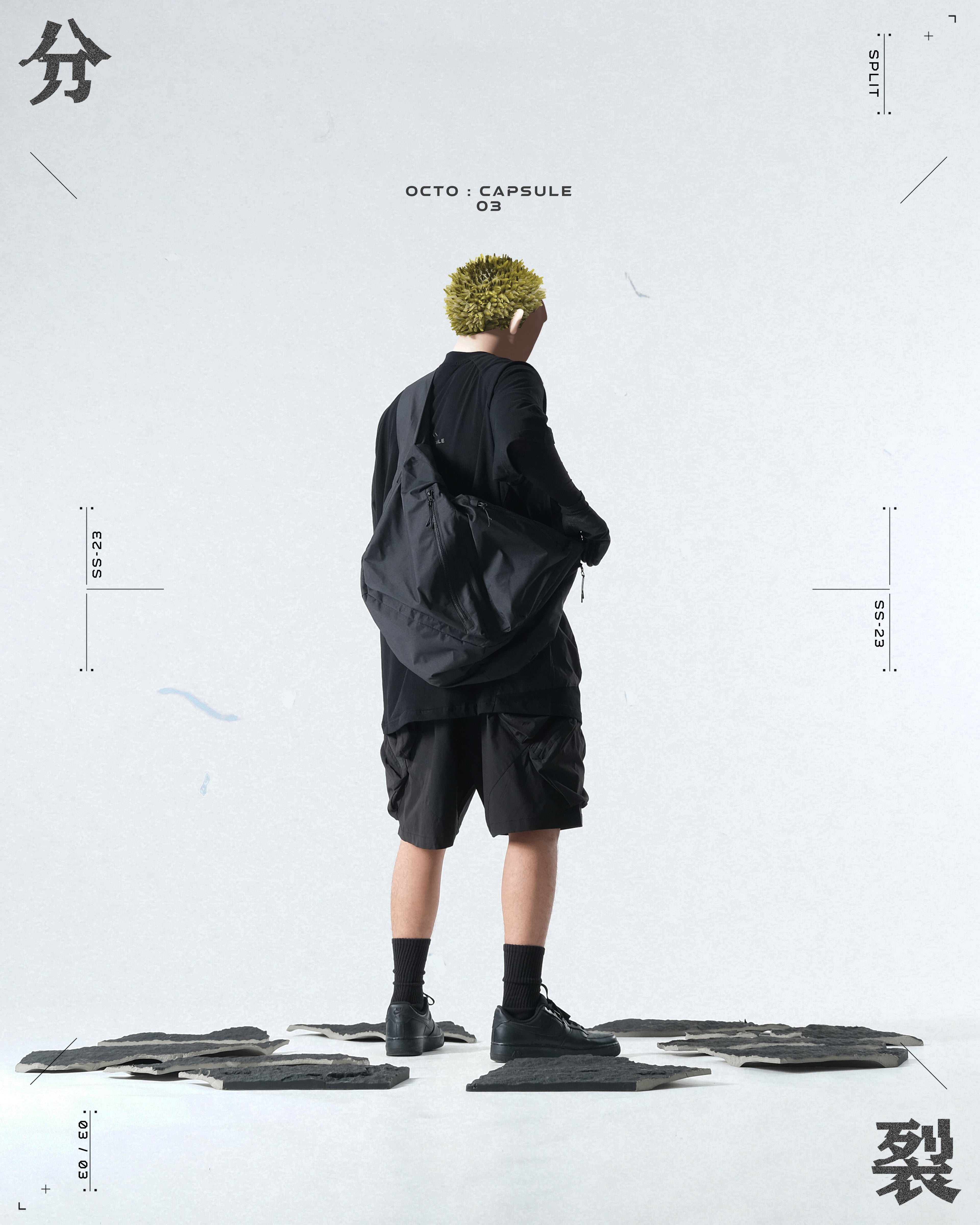 Capsule 03 / CSS-108 Split Shorts (Black)