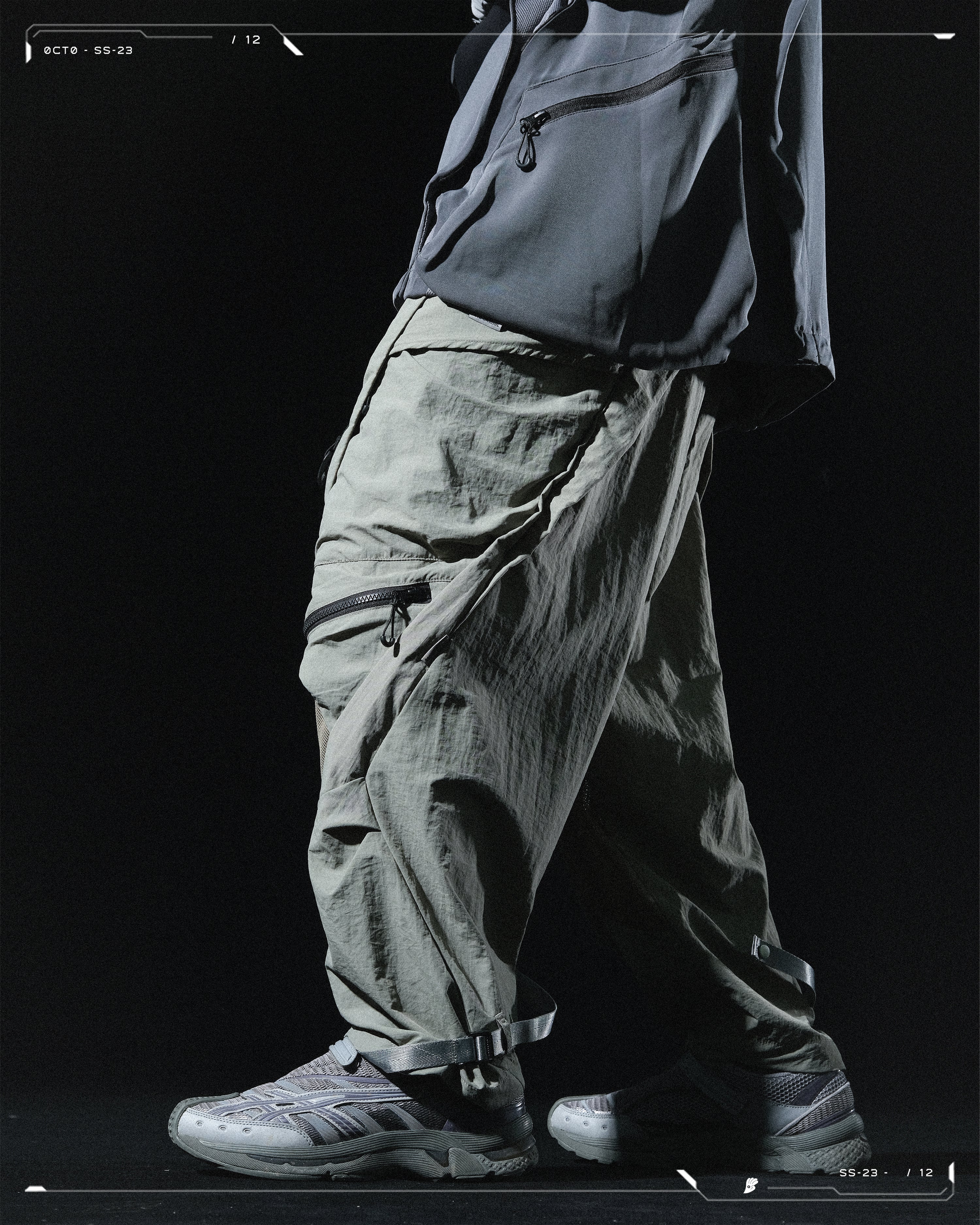 SS23 / 12 —  P23-129 Rollable Pocket Pants  (Lime)