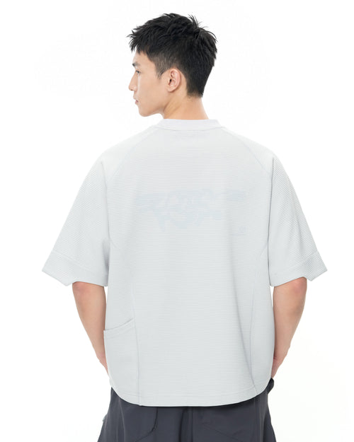 S26-PR-T3 / Light Grid Waffle T-shirt (Grey)