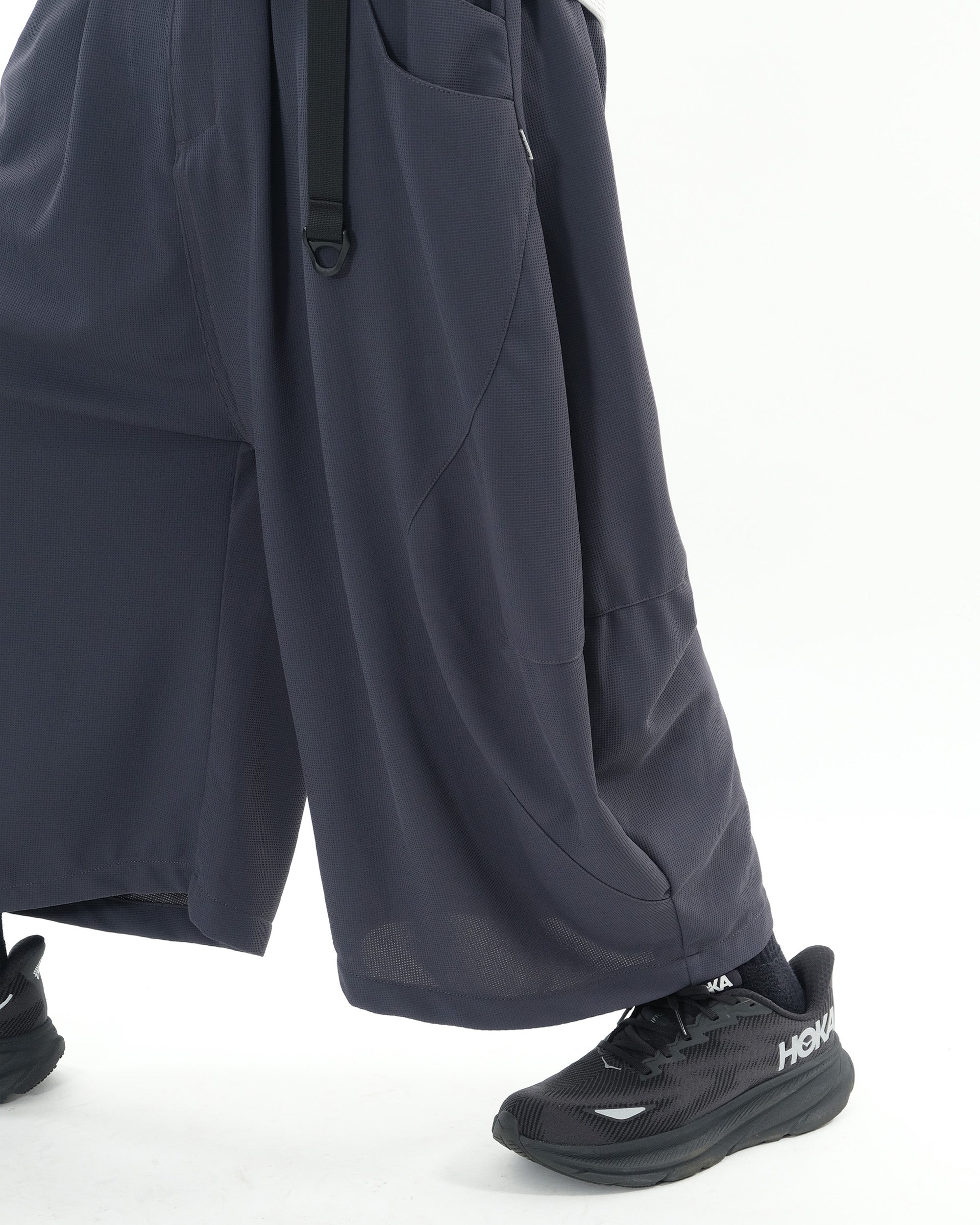 S26-PR-P2 / Light Grid Barrel Pants (N-Grey)