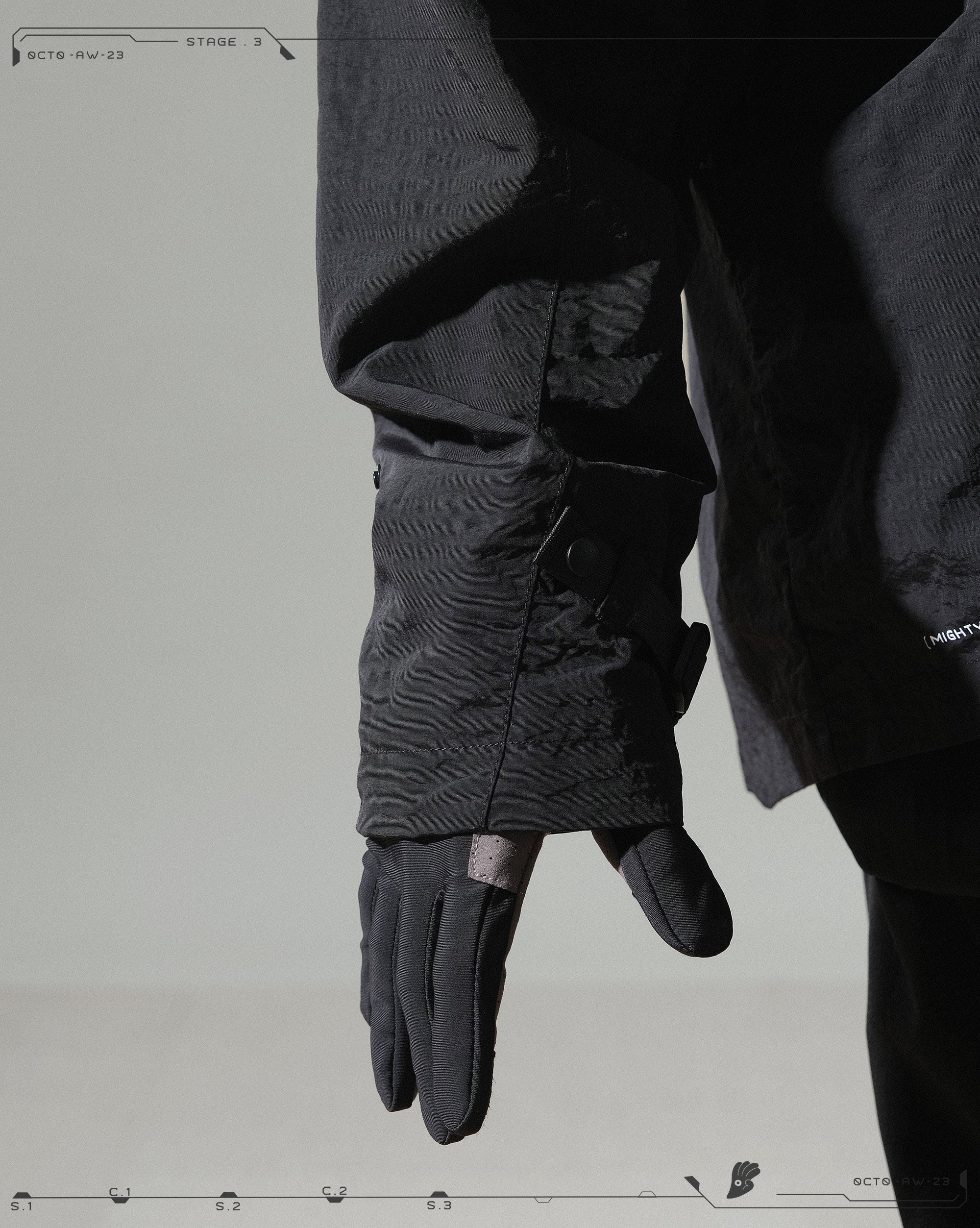 AW23 / 10 — T23-076  Detachable Mighty form Windbreaker (Black)