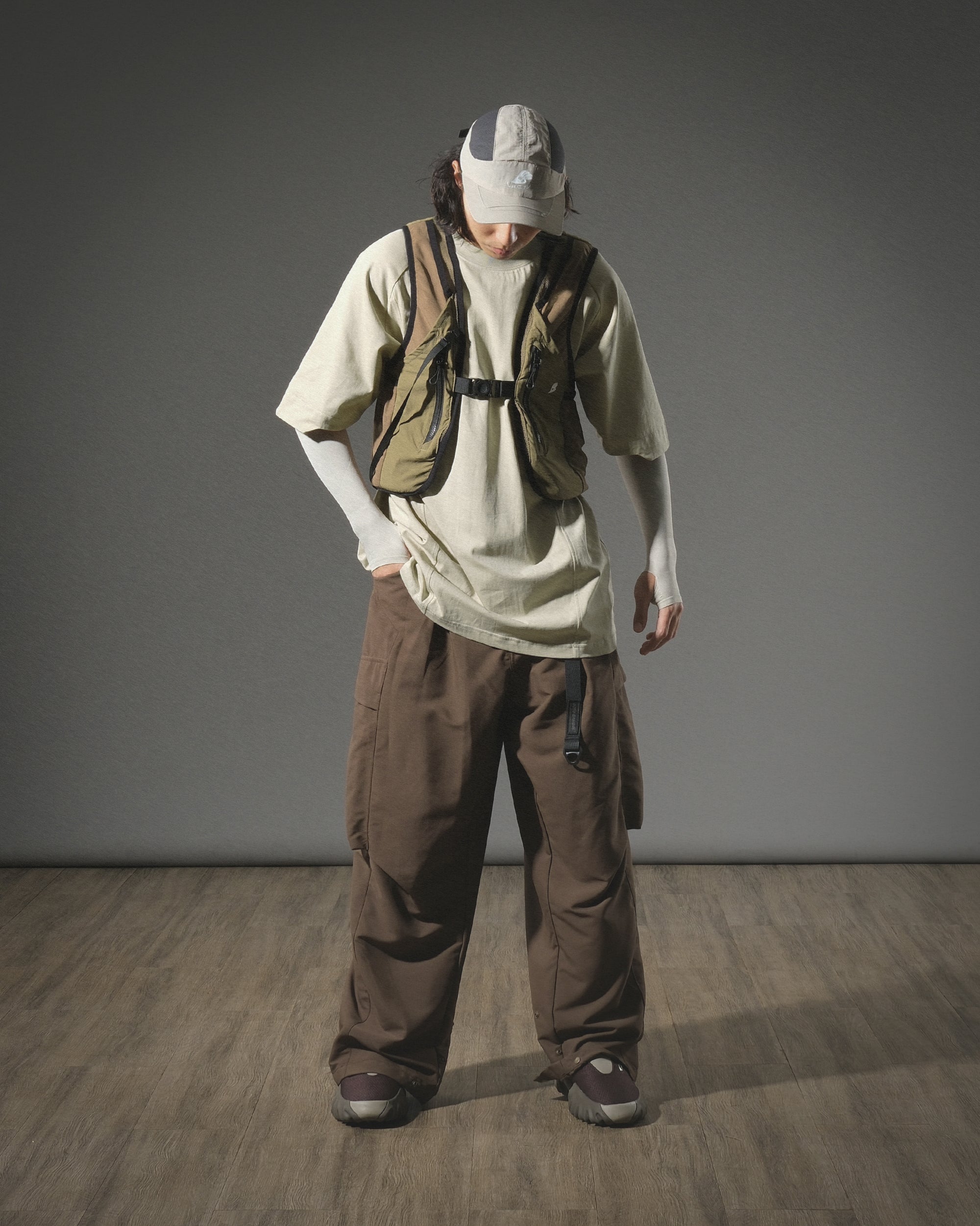 S24 / 17 — P -03  Vertical Sukkiri Pants (Brown)