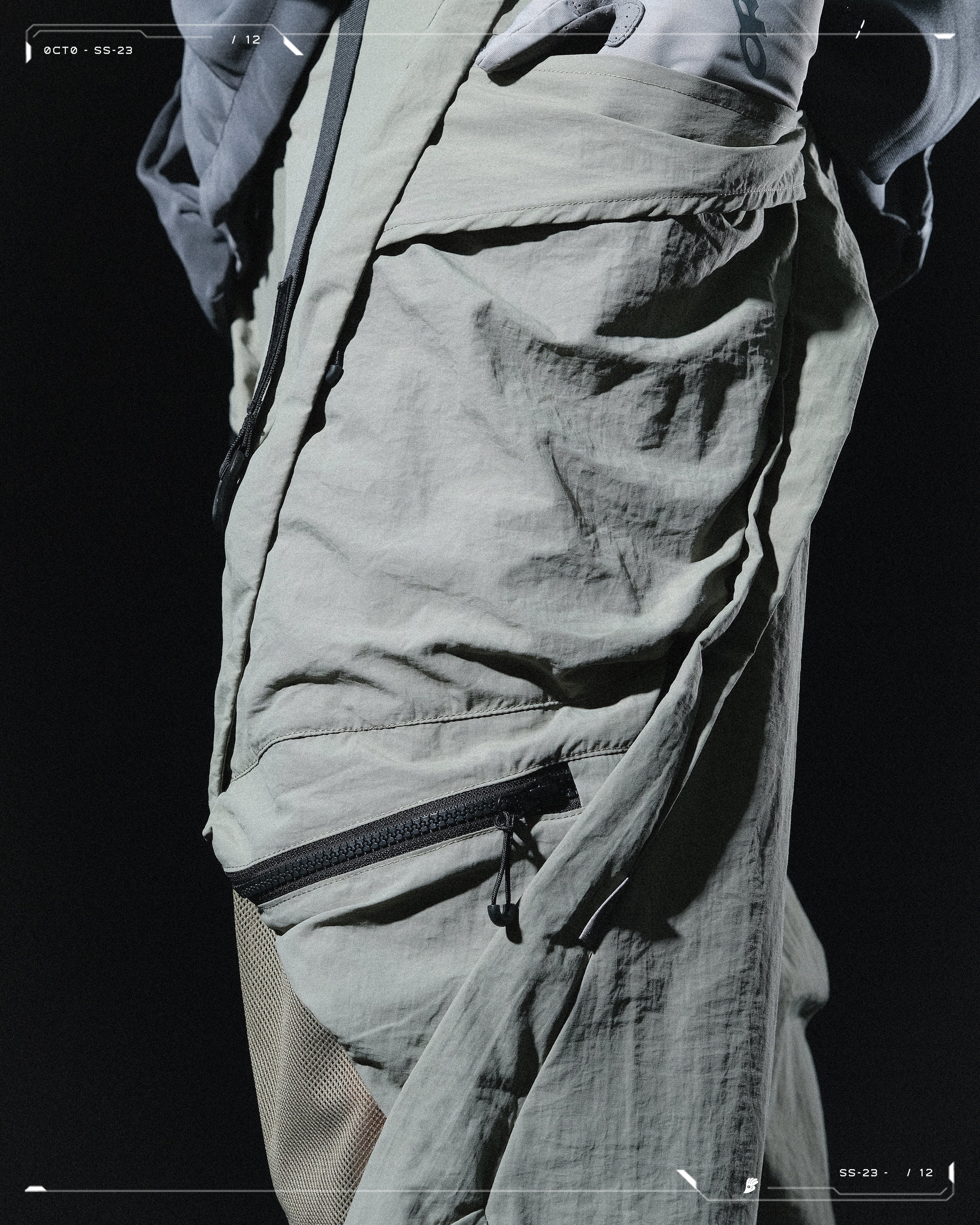 SS23 / 12 —  P23-129 Rollable Pocket Pants  (Lime)