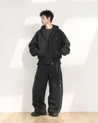 A26-PR-Z / Arc Seam Zip Hoodie (Black)