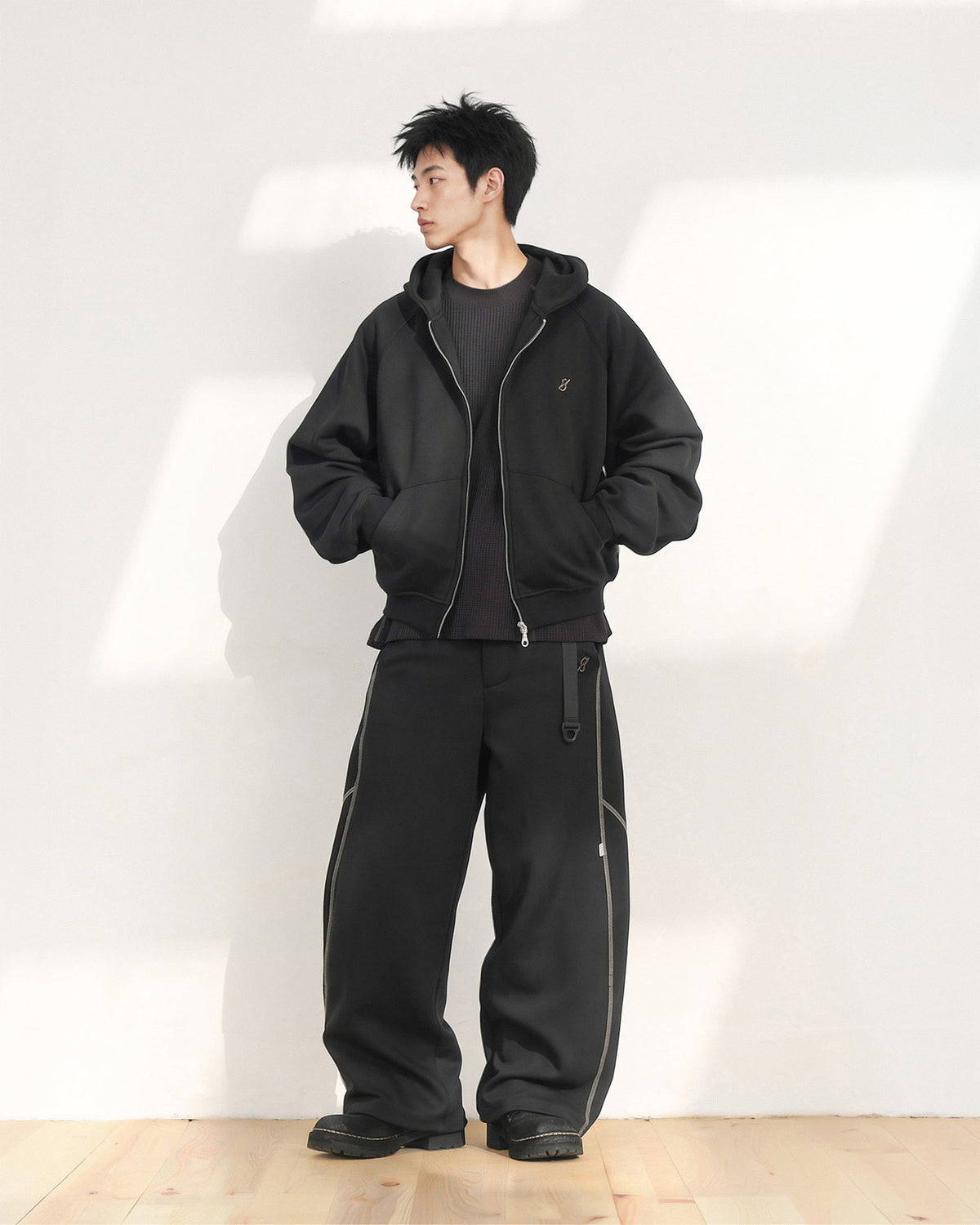 A26-PR-P / Arc Seam Sweat Pants (Black)