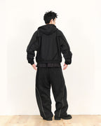 A26-PR-Z / Arc Seam Zip Hoodie (Black)