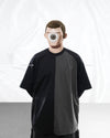 S24  / C-04-T   Dual Stitching Oversized T-shirt  (Black)