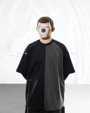 S24  / C-04-T   Dual Stitching Oversized T-shirt  (Black)
