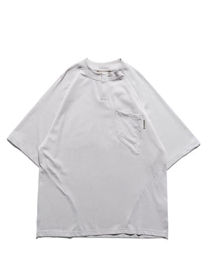 S24  / C-02-T2   ROAM Henry Collar T-shirt  (Light Grey)