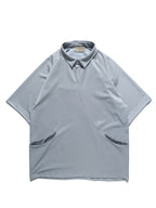 S24  / C-03-T3   Crescent Polo Shirt  (Stone Blue)